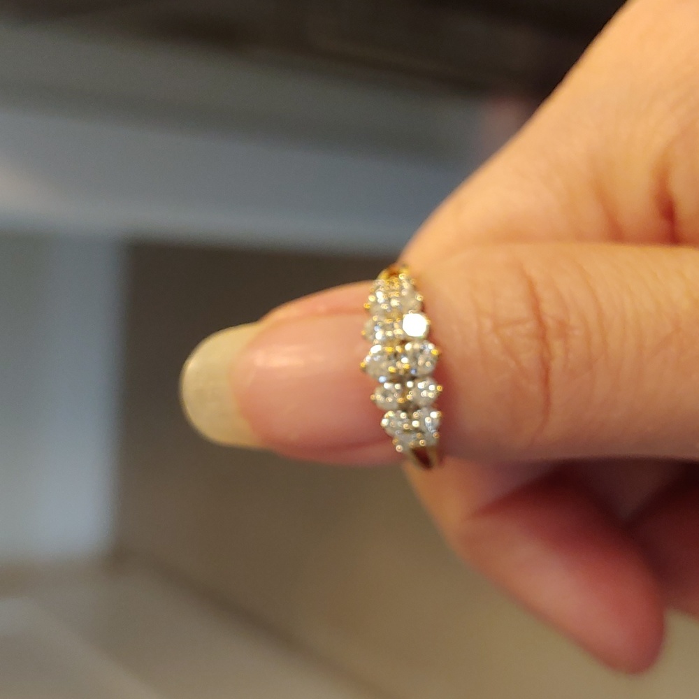 18k yellow diamond ring size 5